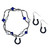 Indianapolis Colts Dangle Earrings and Crystal Bead Bracelet Set