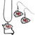 Kansas City Chiefs Dangle Earrings and State Necklace Set