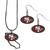 San Francisco 49ers Dangle Earrings and State Necklace Set