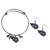 Tennessee Titans Dangle Earrings and Charm Bangle Bracelet Set