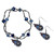 Tennessee Titans Dangle Earrings and Crystal Bead Bracelet Set