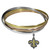 New Orleans Saints Tri-color Bangle Bracelet