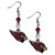 Arizona Cardinals Fan Bead Dangle Earrings