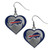 Buffalo Bills Heart Dangle Earrings