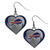 Buffalo Bills Heart Dangle Earrings