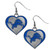 Detroit Lions Heart Dangle Earrings