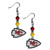 Kansas City Chiefs Fan Bead Dangle Earrings