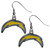 Los Angeles Chargers Chrome Dangle Earrings