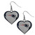 New England Patriots Heart Dangle Earrings