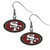 San Francisco 49ers Chrome Dangle Earrings