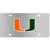 Miami Hurricanes Steel License Plate Wall Plaque