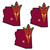 Arizona St. Sun Devils Home State Decal, 3pk