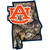 Auburn Tigers State Decal w/Mossy Oak Camo