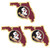 Florida St. Seminoles Home State Decal, 3pk