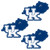 Kentucky Wildcats Home State Decal, 3pk