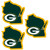 Green Bay Packers Home State Decal, 3pk
