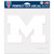 Michigan Wolverines Decal 8x8 Die Cut White