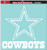 Dallas Cowboys Decal 8x8 Die Cut White