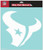 Houston Texans Decal 8x8 Die Cut White