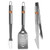 Texas Longhorns 3 pc Stainless Steel BBQ Set