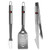 Wisconsin Badgers 3 pc Stainless Steel BBQ Set