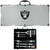 Las Vegas Raiders 8 pc Stainless Steel BBQ Set w/Metal Case