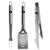 Las Vegas Raiders 3 pc Stainless Steel BBQ Set