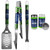 Seattle Seahawks 3 pc Tailgater BBQ Set and Salt and Pepper Shaker Set