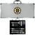 Boston Bruins® 8 pc Stainless Steel BBQ Set w/Metal Case