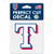 Texas Rangers Decal 4x4 Perfect Cut Color