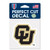 Colorado Buffaloes Decal 4x4 Perfect Cut Color