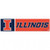 Illinois Fighting Illini Decal 3x12 Bumper Strip Style