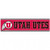 Utah Utes Decal 3x12 Bumper Strip Style