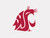 Washington State Cougars Decal 4x4 Perfect Cut Color