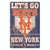 New York Mets Sign 11x17 Wood Slogan Design