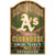 Oakland Athletics Sign 11x17 Wood Fan Cave Design