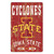 Iowa State Cyclones Sign 11x17 Wood Slogan Design