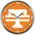 Tennessee Volunteers Clock Round Wall Style Chrome