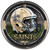 New Orleans Saints Round Chrome Wall Clock