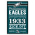 Philadelphia Eagles Sign 11x17 Wood Established Design