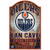 Edmonton Oilers Sign 11x17 Wood Fan Cave Design