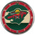 Minnesota Wild Clock Round Wall Style Chrome