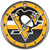 Pittsburgh Penguins Round Chrome Wall Clock