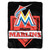 Miami Marlins Blanket 60x80 Raschel Home Plate Design