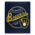 Milwaukee Brewers Blanket 50x60 Raschel Moonshot Design