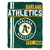 Oakland Athletics Blanket 46x60 Micro Raschel Walk Off Design Rolled