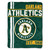 Oakland Athletics Blanket 46x60 Micro Raschel Walk Off Design Rolled