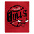 Chicago Bulls Blanket 50x60 Raschel Blacktop Design