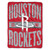 Houston Rockets Blanket 46x60 Micro Raschel Clear Out Design Rolled