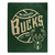 Milwaukee Bucks Blanket 50x60 Raschel Blacktop Design